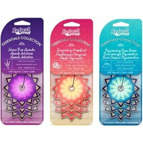 Refresh Your Car ESSENTIALS AIR FRESHENR GRAPEFRUIT, 3PK RFPP221-3